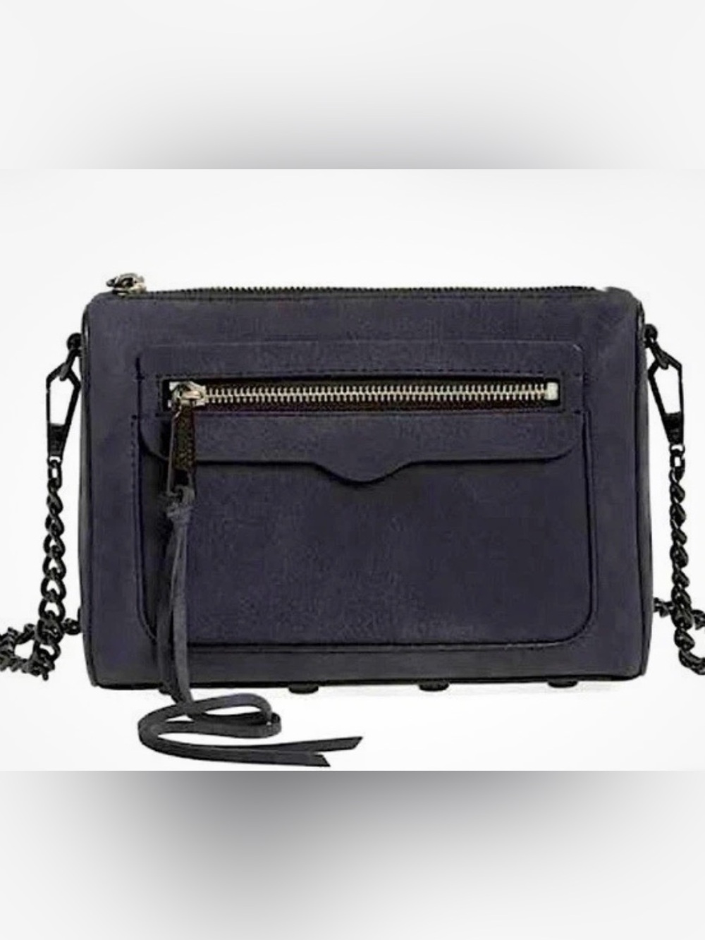 Rebecca Minkoff Black Avery LEATHER Crossbody Bag LIKE NEW 9” x 7”x 1.5”